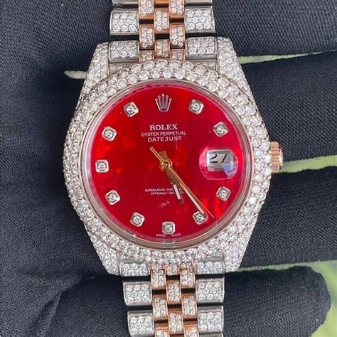 womens rolex rose and white real vvs